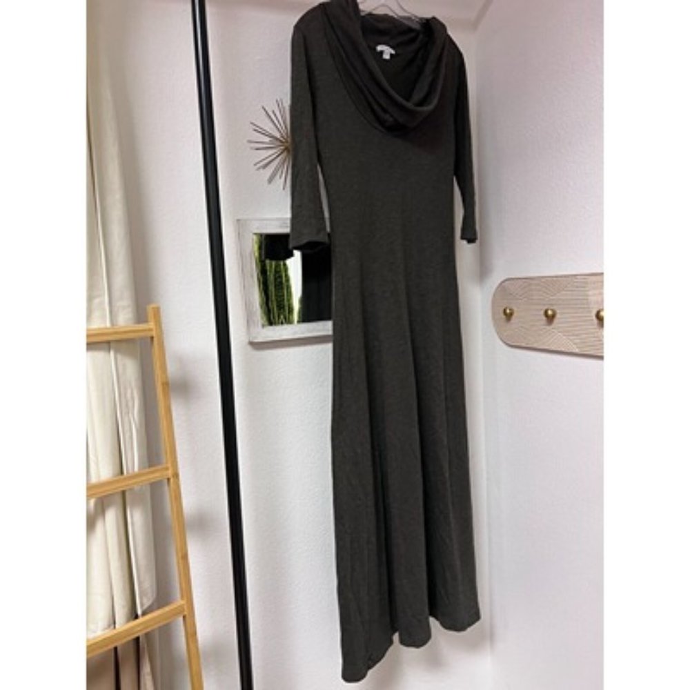 Standard James Perse  Long Sleeve Cowl Neck Long Sweater Dress Size 2